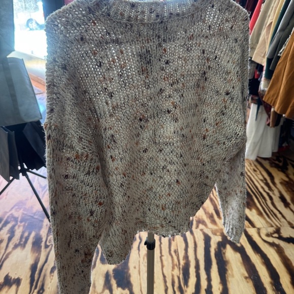 Emory Park Gray Crew Neck Sweater with Chunky Knit - Picture 3 of 3